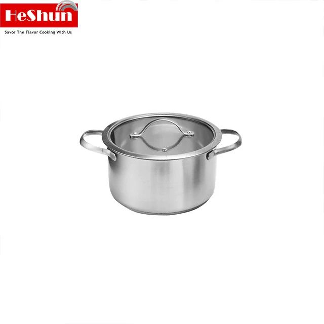 10pcs Cooking stainless steel Pots And Pans Cookware Set With Glass Lid Bakelite Double Handles