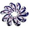 10pcs/set Golf iron club head cover set USA flag printing blue white golf headcover golf club head cover