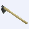 1101 farm tools chinese garden stirrup dutch forked 3 prong weeding digging light hoe with wooden handle