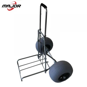 12 inch  two balloon wheel mini steel folding beach cart