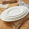 12inch White Elegant Porcelain Dinnerware Oval Plate For Wholesale