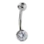 Import 14g ASTM F136  Titanium  Bezel Gemmed Navel Belly Buttun Ring Body Piercing Jewelry  Wholesale from China
