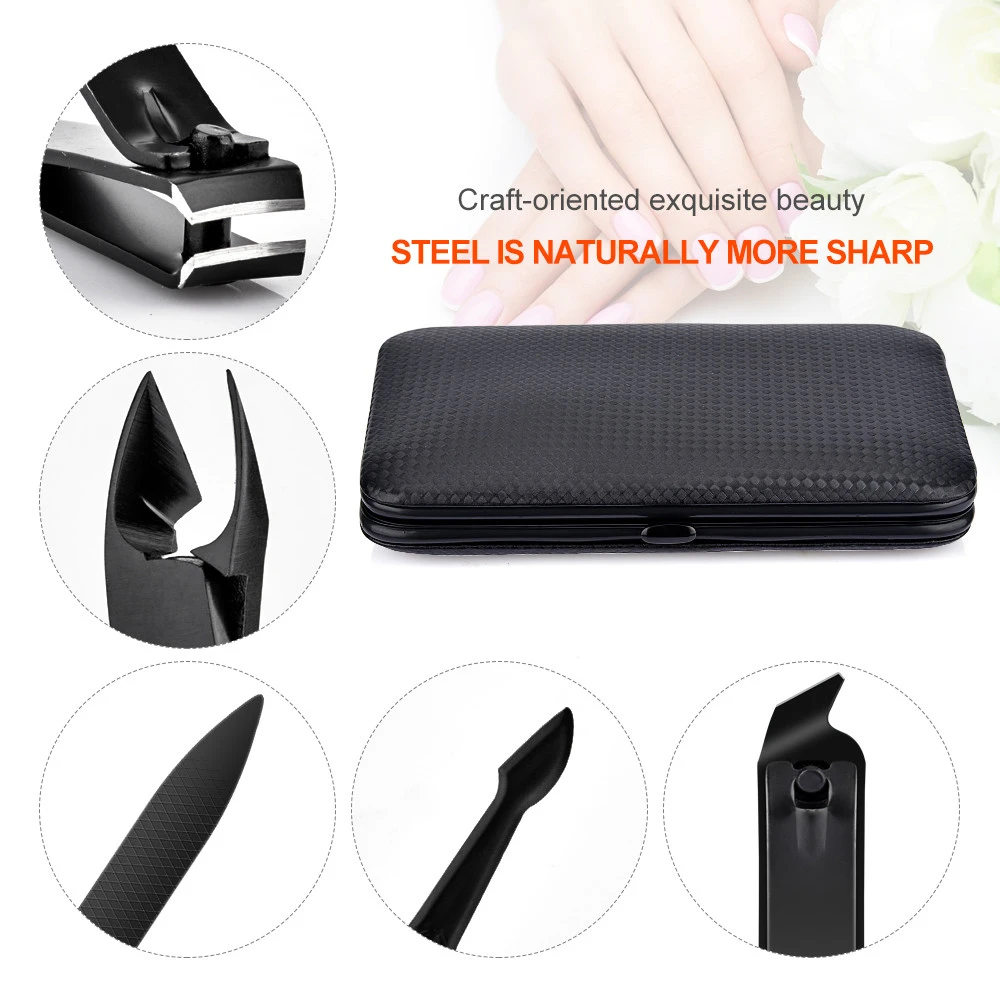 15PCS Feet Care Stainless Steel Dead Skin Remover Tool Kit Toe Nail Clipper Manicure Pedicure Set