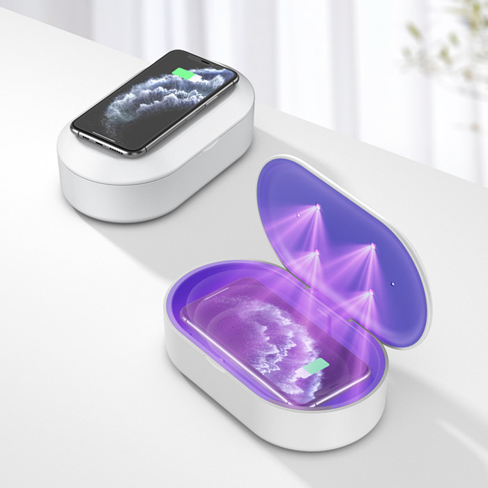 15W Wireless Charger UV light Personal Phone Toothbrush Sterilizer Disinfection Box
