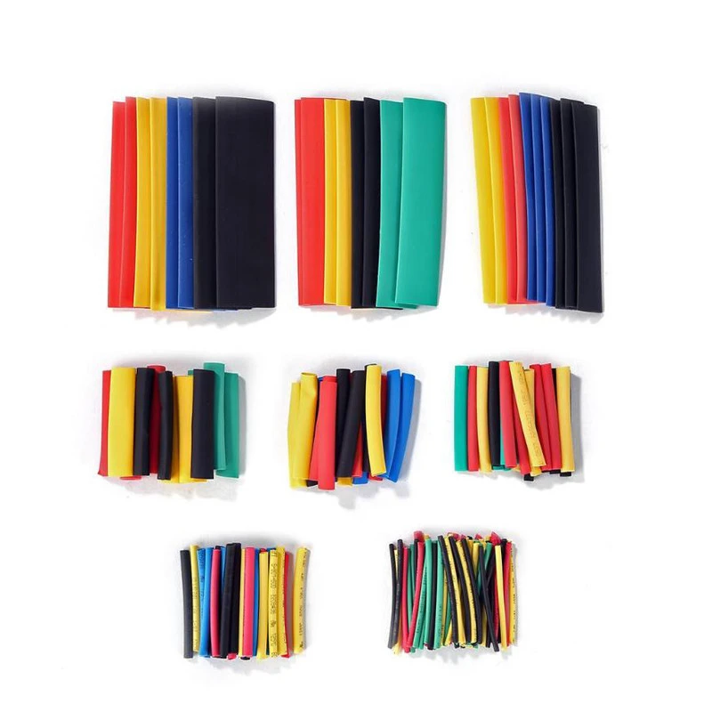 164pcs Assorted Flame Retardant Polyolefin Heat Shrink Tube Insulated Shrinkable Wrap Wire Cable Sleeve Tubing Cover Set Kit