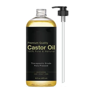 16oz Pure Black Castor Oil Natural 16 oz For Hair With Custom Design