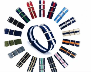 18mm 20mm 22mm nato nylon watch strap custom colors stainless steel buckle nylon watch band