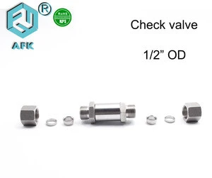 1/8&quot; 1/4&quot; 3/8&quot; 1/2&quot; Ferrule OD Stainless Steel One-Way Valve Gas Check Valve