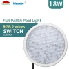 18W Color Changing Pentair Niche Assembly RGB switch control IP68 LED underwater light