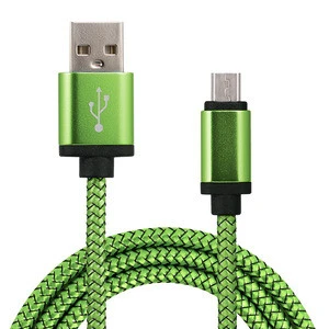 1M Nylon Braided Micro Charger USB Cable Charging Data Fast Charger With Cable For Cellphone Charger Cable