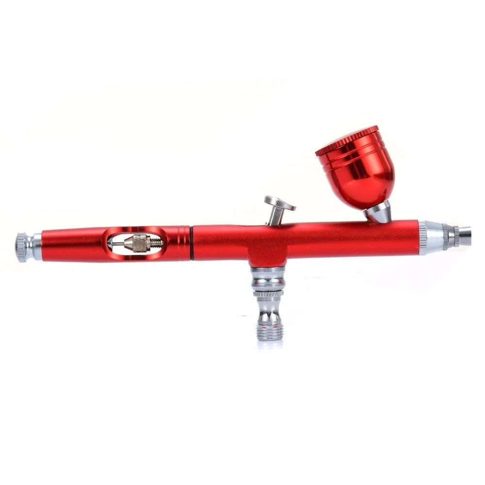 1pc Airbrush Tool Dual Action Gravity Feed 0.3mm Nozzle Spray Airbrush Nail Art Paint Tattoo Tool With Wrench Straw