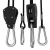 2 Pair of 1/8&quot; Heavy Duty Adjustable Grow Light Ratchet Rope Hanger Yoyo for Grow Light Fixtures &amp; Gardening