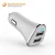 Import 2 USB Car Adapter Aluminium 2.4A Dual Usb Car Charger For iphone samsung LG smart phone from China