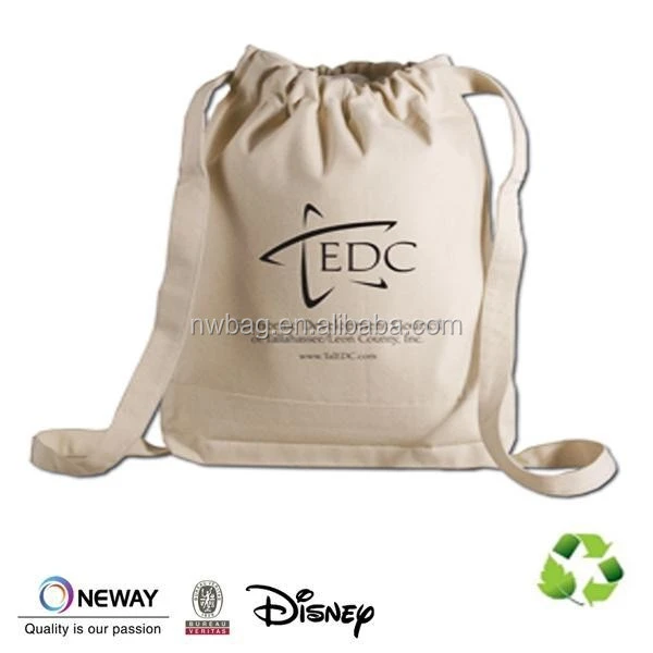 2015 Recycled Cotton Drawstring Backpack/Backpack shoulder bag canvas bag/Cheap Canvas Backpack