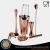 Import 2017 promotion 5pcs metal stainless steel wine cocktail shaker bar tool set for gift from China