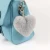 Import 2018 hot multicolor heart-shaped artificial hair tourism memorial womens keychain from China