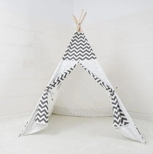2018  new style grey wave cotton toy teepee tent