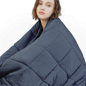 2019 Hot Sale Custom Bamboo Fiber 60x80 Weighted Blanket Gravity Glass Beads Adult Anxiety Weighted Blanket 10lbs