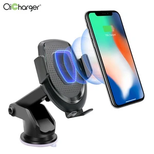 2019 mute motor automatic open 10W Fast qi Wireless Car Charger for iPhone Samsung