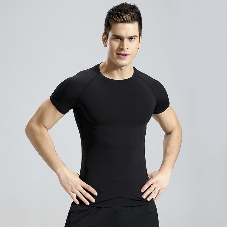 2019 New Arrival Fast Shipping 3D printed gym wear sport exercise men fitness short sleeve T-shirt clothing