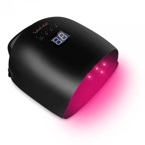 2020 86w cordless portable uv led gel nail lamp rechargeable 48w white manicure pro curing polish machine with LCD Timer Sensor