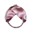 2020 hot Women Cross Silk Headbands Solid Color Elastic Hairband Twisted Turban Head wrap