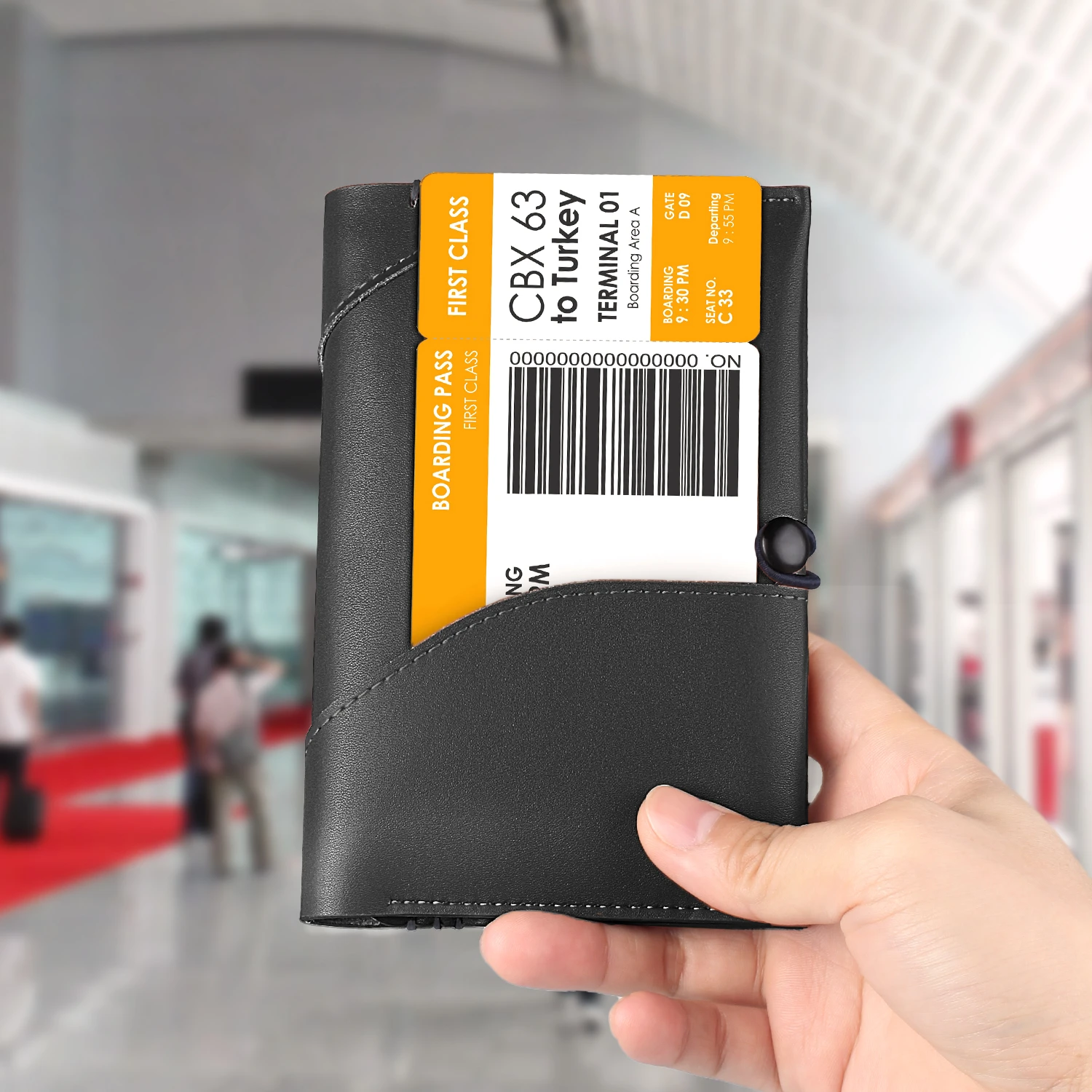 2020 Luxury Black Leather Passport Cover Holder Designer Passport Covers Travelers Passport Case Wallet