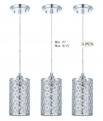 2020 New Design Metal Home Decor Natural Craft Crystal Pendant Lighting Cailing Lights three pieces to a box