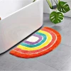 2020 New trend rainbow semicircular waterabsorption bathroom carpet