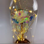 2020 top sale! remote control preserved flower in glass dome light