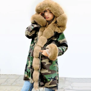 2020 womens winter cotton coat plush fur collar warm cotton coat jacket Long Hooded Coat Womens Jacket