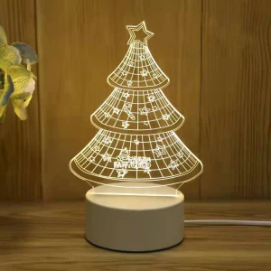 2021 cute Anime Creative Gift toy Clear charge lighting usb Optical Illusion Color portable acrylic night light for kids