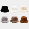 2021 fashion warm women winter fluffy teddy bucket hat