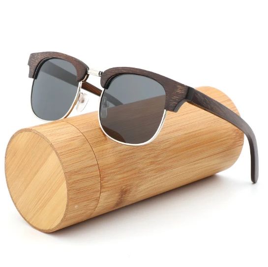 2021 High Quality Wood Bamboo Sunglasses Wooden Mens Womens Vintage Eyewear
