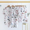 2021 hot sale 100% sleepwear cotton women pajamas sleepwear