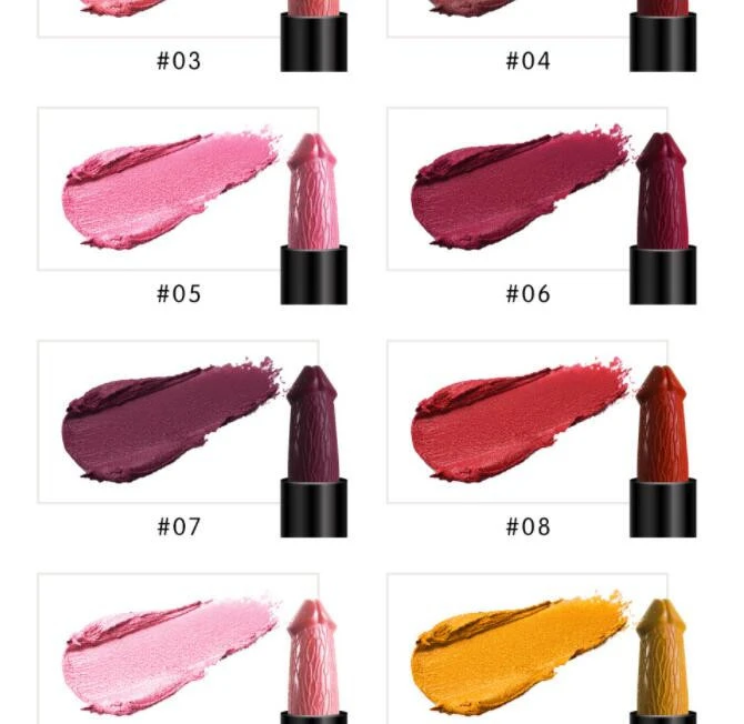 2021 Low Price Cosmetics Mushroom head Lipstick Private Label Lip Cream Non-toxic Multi-Colored Small Makeup Colorful Matte Lips