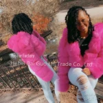 2021 New Winter Coat Jacket Women Faux Fox Fur Coat with Hood Fashion Short Style Fake Fur Coat for Lady