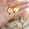 2021 women jewelry necklace 18K gold plated stainless steel brass pendant necklaces