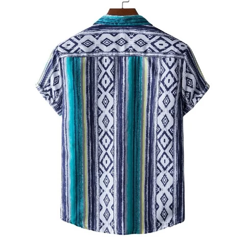 2022 Summer Newest Mens Short Sleeve Shirts Hawaiian Floral Shirt Mens Suit Collar Beach Floral Shirt