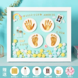 2023 NewBaby Hand Foot print Makers Newborn Baby Souvenirs Gifts Babys hand and foot photo frame