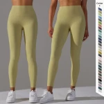 2024 Wholesale Trendy Seamless de Sports Elastic Sports High Waist Scrunch Butt Fitness Seamless Yoga Pants Leggings for Women