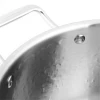 22cm stainless cooking pot triply hammered casserole pan with ss lid