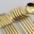 Import 24pcs Gold Dinnerware Set Stainless Steel Tableware Knife Fork Spoon Flatware Set Dishwasher Safe Cutlery Set Gift Box from China