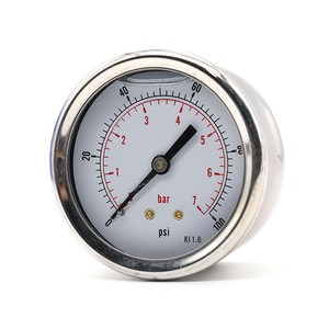 2.5&quot; pressure gauge manometer with 3 mounting hole / glycerine or silicone oil filled liquid pressure gauge