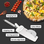 3 in 1 Stainless Steel Food knife Slicer Pizza Shovel Peel Pizza Cutter Machine