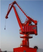 30 Ton slewing jib portal crane for shipyards