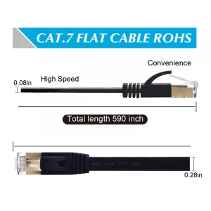 3/5/10m Flat Cat.7 Ethernet Cable Shielded RJ45 Flat Ethernet Patch Cord Cat 7