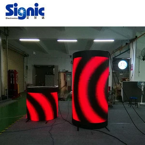360 Degree indoor Curved LED Display Screen P4 Flexible indoor Optoelectronic Signs