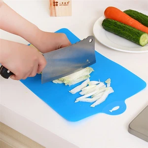 39*25cm Kitchen Cooking Tools Flexible PP Plastic Non-slip Hang hole Cutting Board Food Slice Cut Chopping Block
