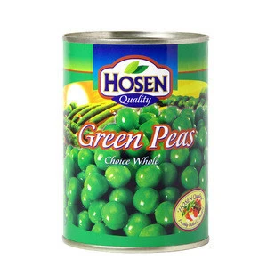397gm Hosen Quality Canned Fresh Vegetables Green Peas